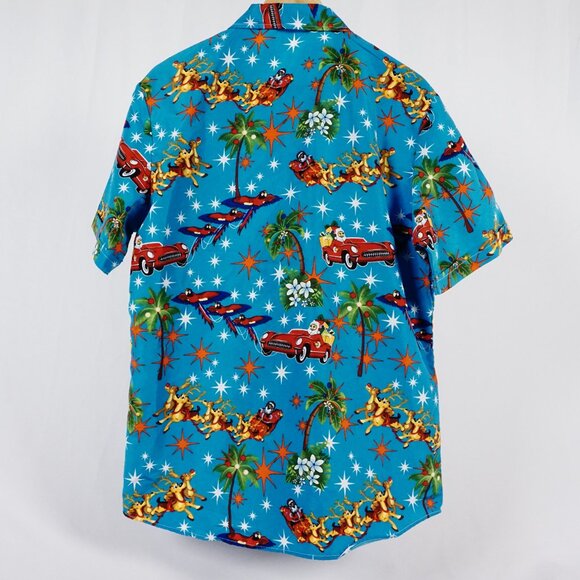 SSLR Men's Christmas Vacation Hawaiian Shirt Blue Medium NWOT - Picture 7 of 8